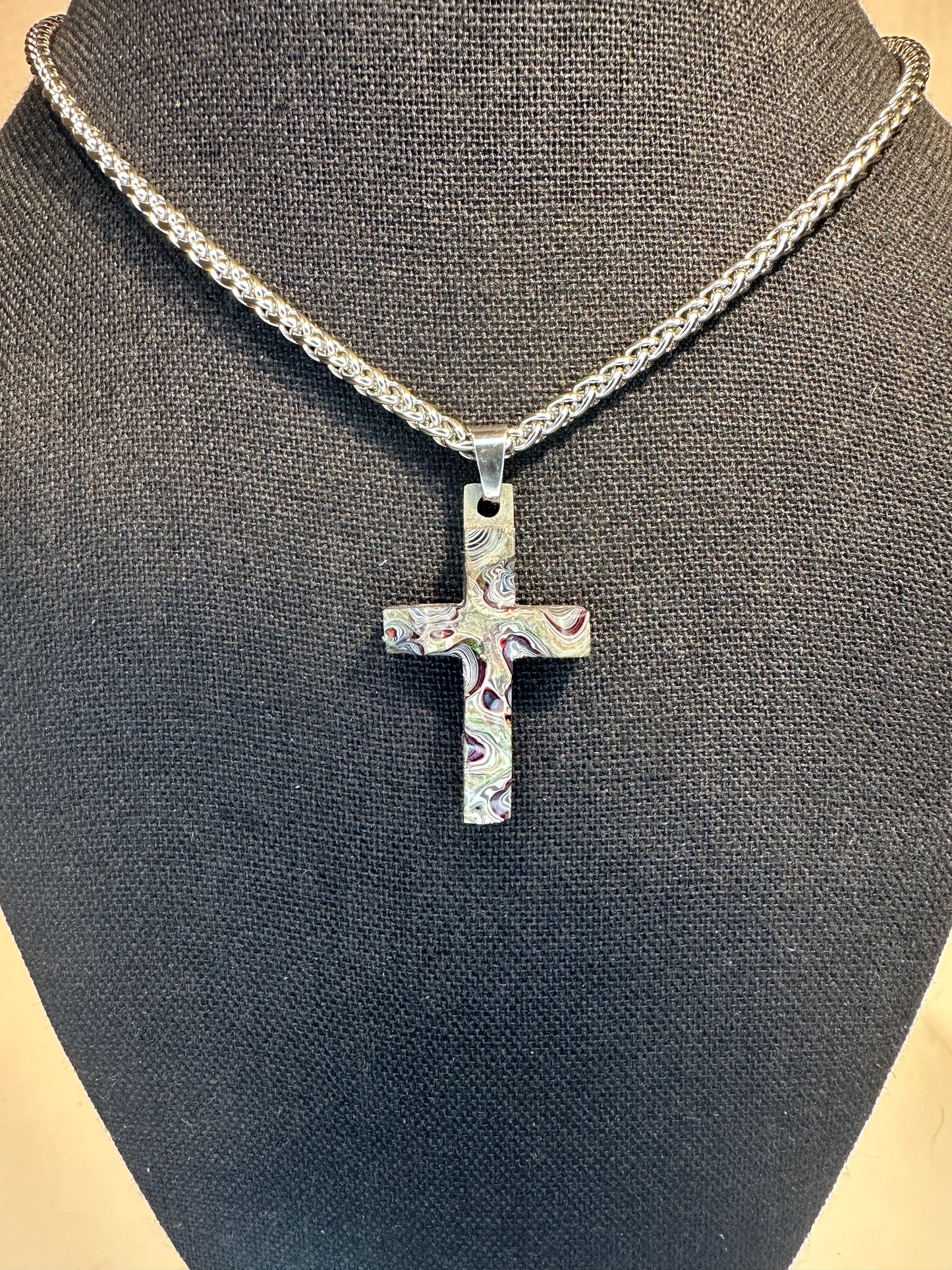 Fordite Cross "Abishai"