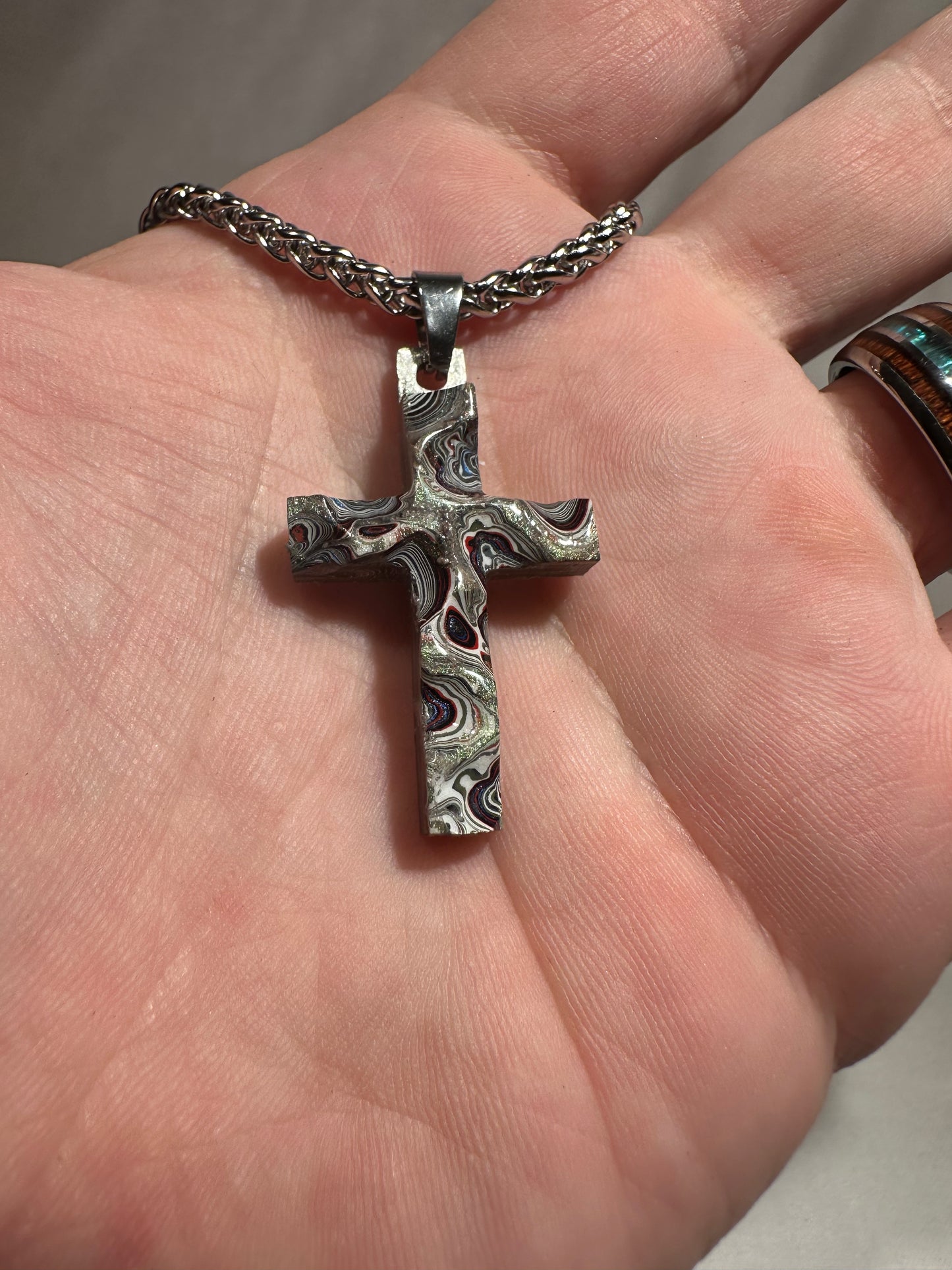 Fordite Cross "Abishai"