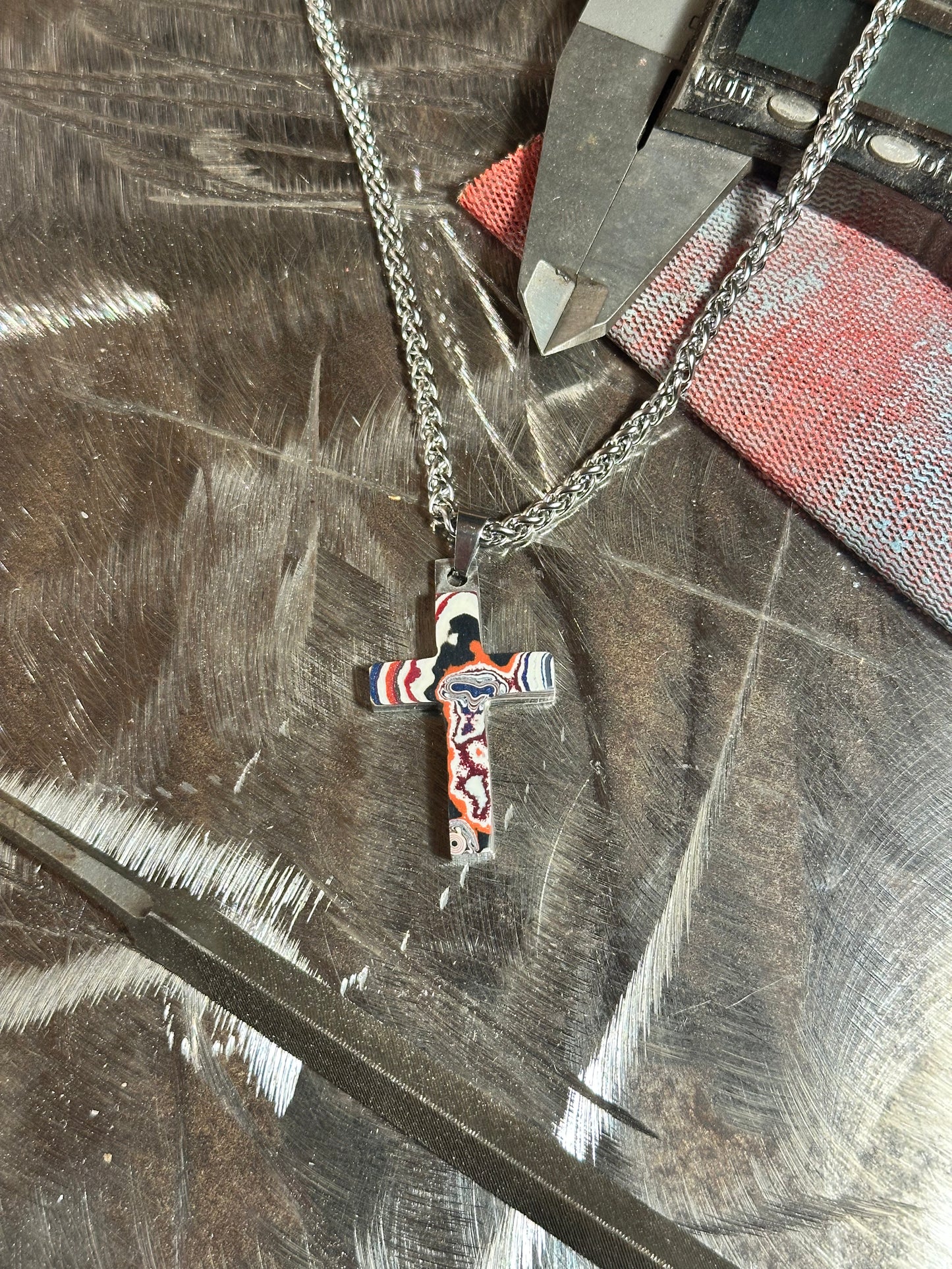 Fordite Cross "Achan"