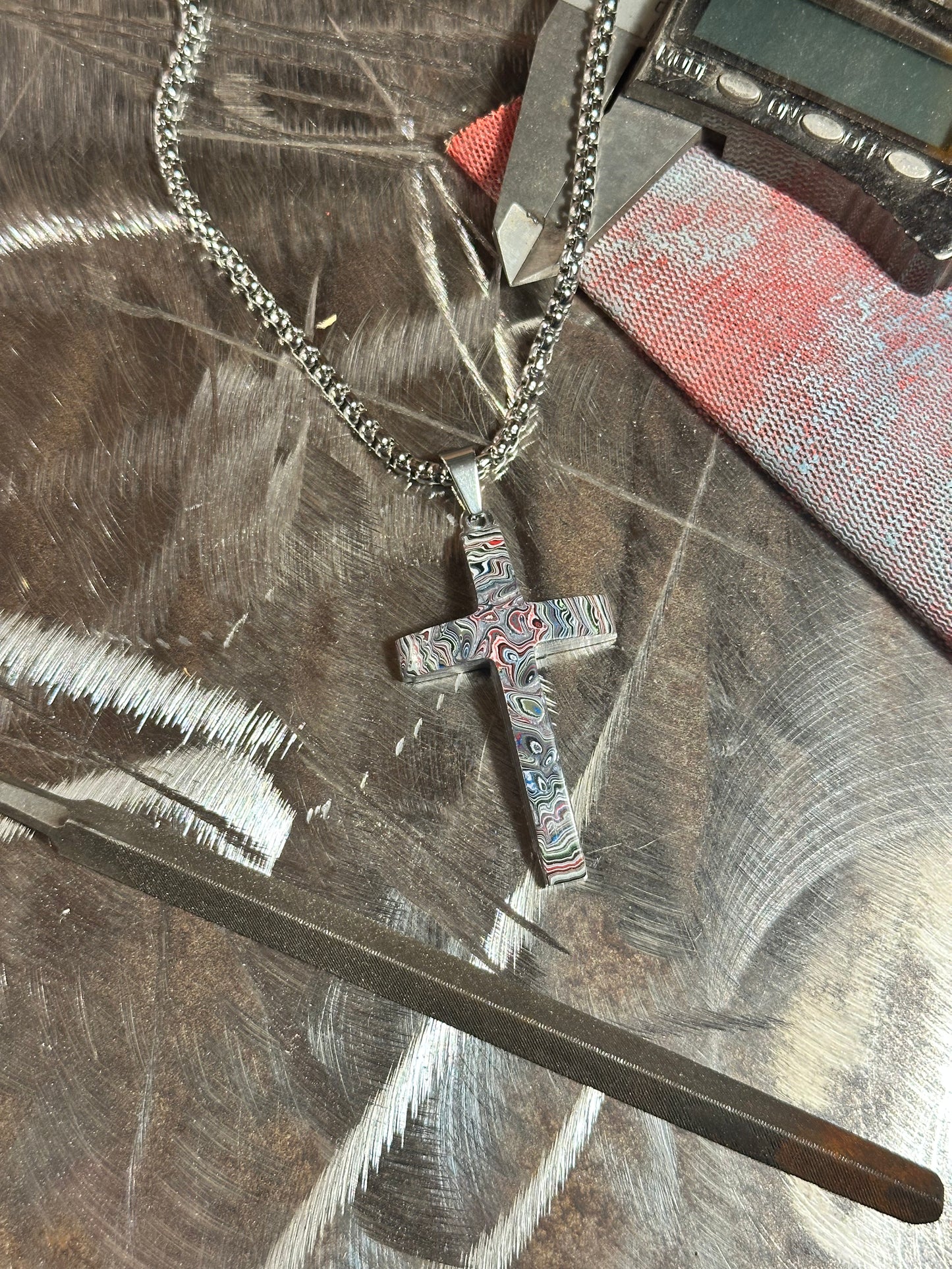 Fordite Cross "Aholiab"