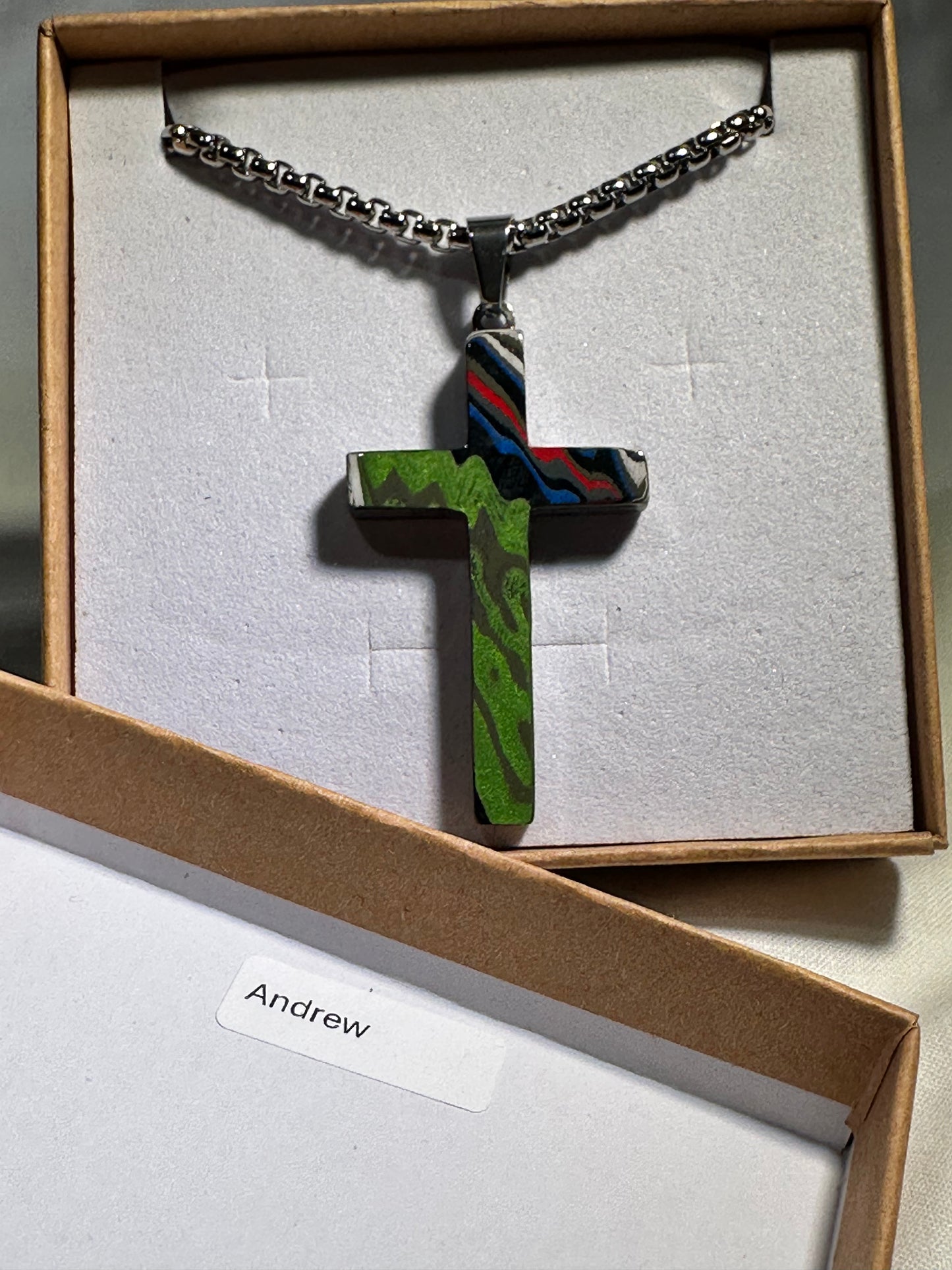 Fordite Cross "Andrew"